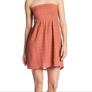 Socialite Strapless Tie Back Dress Bronze size large